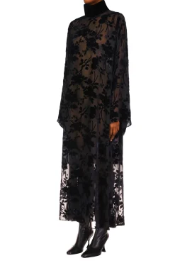 Rodarte Black Burnout Velvet Tunic Dress Outlet
