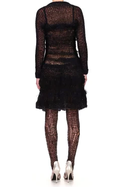 Rodarte Black Loose Hand Knit Dress Cheap