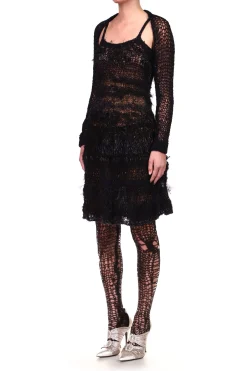 Rodarte Black Loose Hand Knit Dress Best
