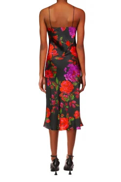 Rodarte Floral Silk Satin Halter Dress With Flower Store