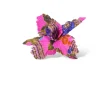 Rodarte Magenta Printed Silk Iris Flower Pin Fashion