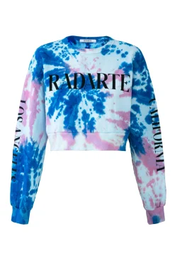 Rodarte Radarte Logo Tie Dye Cropped Sweatshirt Store