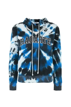 Rodarte Radarte Tie Dye Hoodie With Rhinestone Necklace Clearance