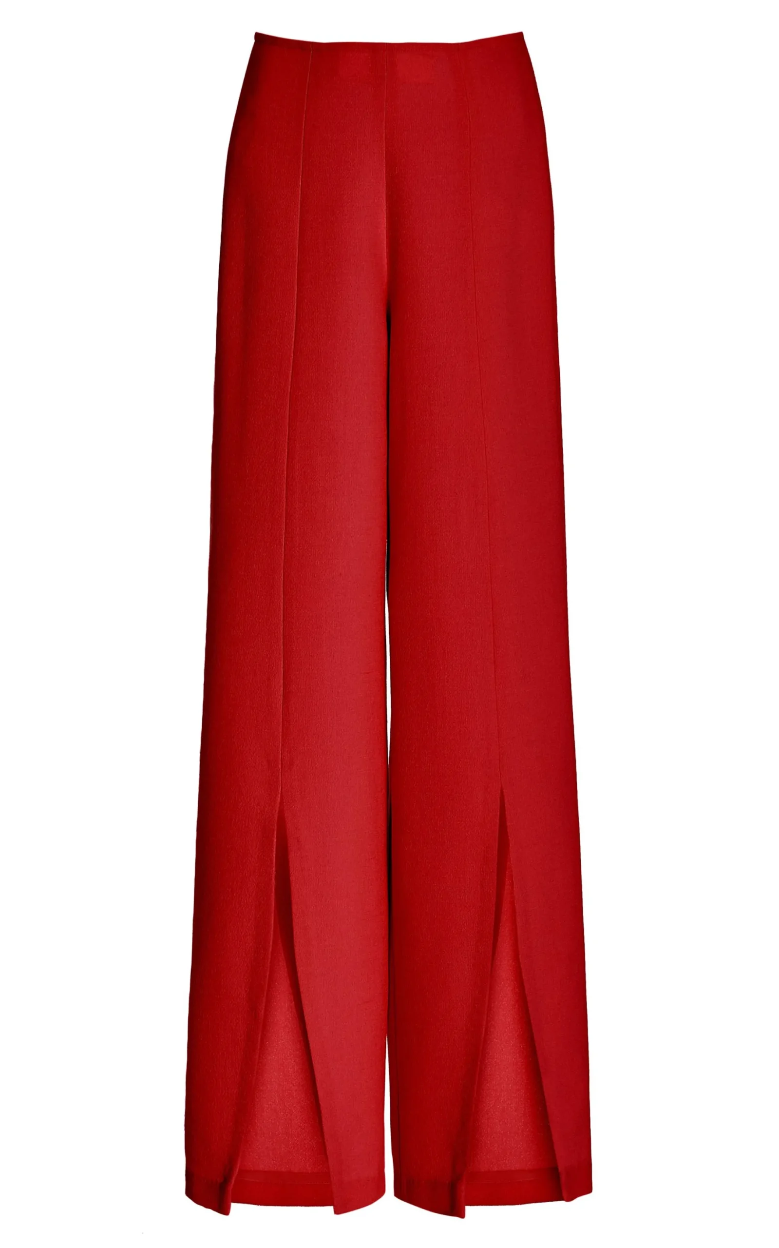 Rodarte Red Wide Leg Double Faced Wool Pant New