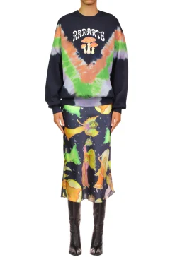 Rodarte Tie Dye Mushroom Print Radarte Sweatshirt Hot