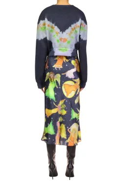 Rodarte Tie Dye Mushroom Print Radarte Crop Sweatshirt Best